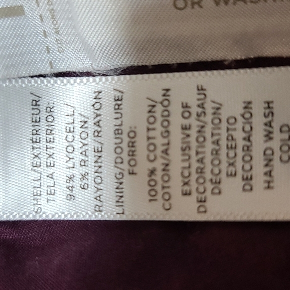 Ann Taylor Loft Dress Summery Lightweight Plum Purple Swiss Dots Size XS EUC - Picture 9 of 9